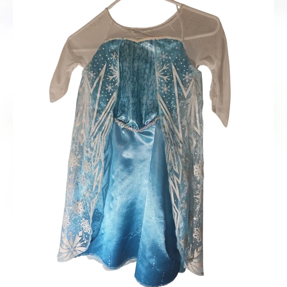 Disney Frozen Ice Queen Costume Blue White Disney Fantasy Costume Kids 4-6X
